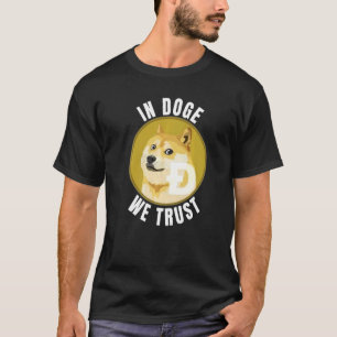 Camiseta En Doge Confiamos En El Meme Dogecoin