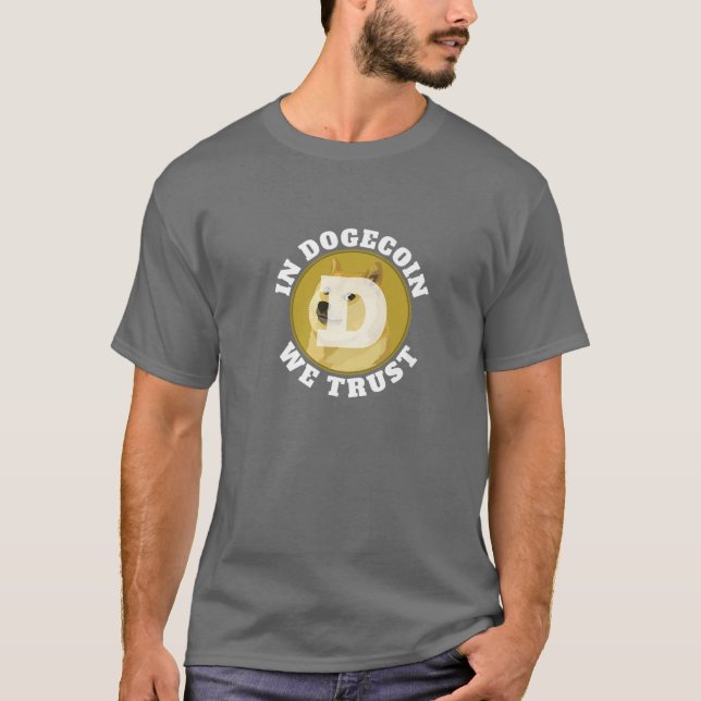 Camiseta En Dogecoin Confiamos En La Criptodivisa (Anverso)