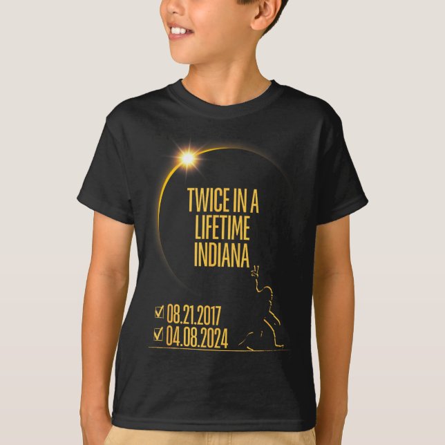 Camiseta En Eclipse Solar Total Dos Veces En La Vida (Anverso)
