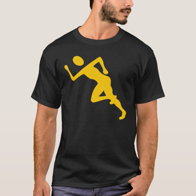 Camiseta En ejecución - Ámbar (Anverso)