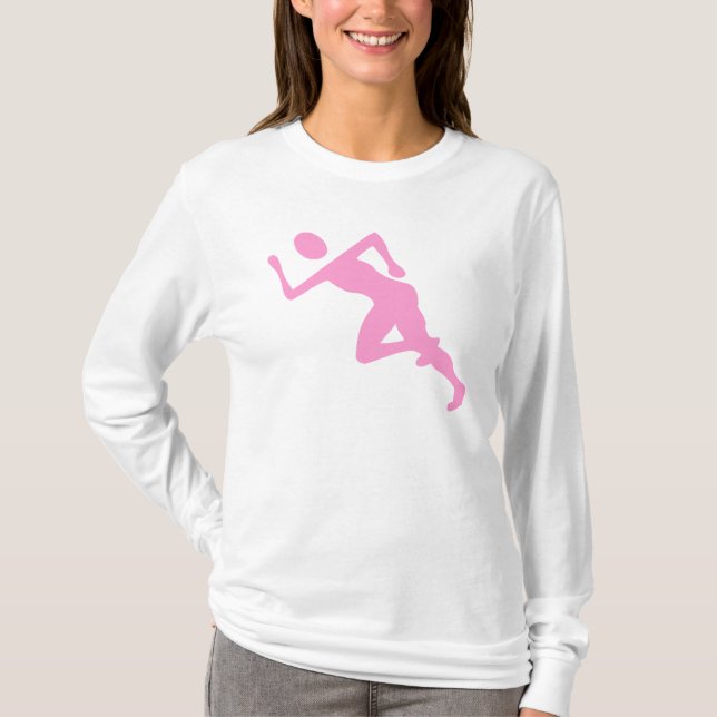 Camiseta En ejecución - Rosa (Anverso)