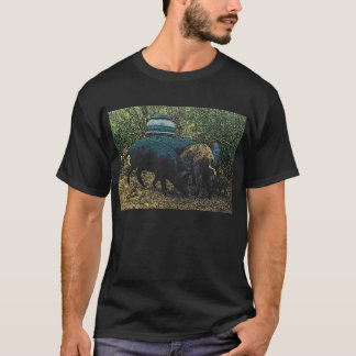 Camiseta en el alimentador