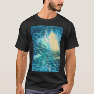 Camiseta En el azul - Chica etérea bajo el agua y pez