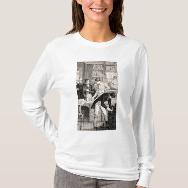 Camiseta En el banco, c.1800 (grabado) (Anverso)