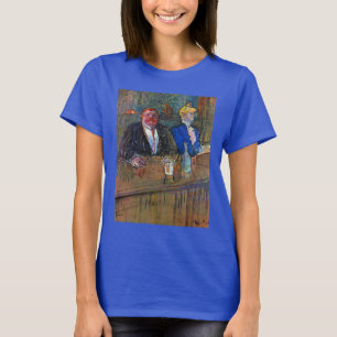 Camiseta En El Bar por Toulouse Lautrec, Arte Antiguo Fino