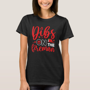 Camiseta En El Bombero Esposa Novia Mujer F