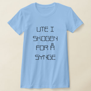 Camiseta en el bosque a cantar en azul noruego