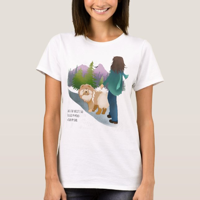 Camiseta EN EL BOSQUE IRÉ - Chow Teeshirt-white TShirt (Anverso)