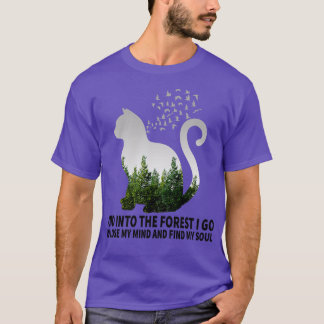 Camiseta En El Bosque Voy A Perder Mi Mente Gatos Caminando