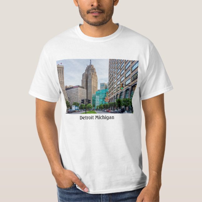 Camiseta en el centro de Detroit (Anverso)