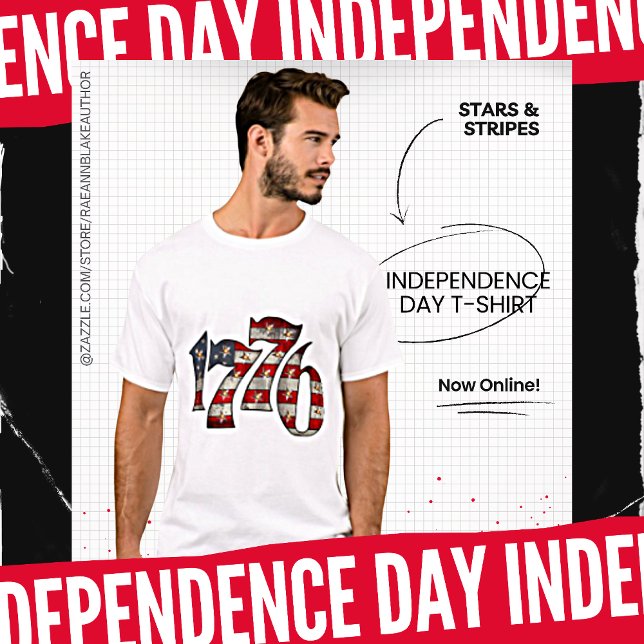 Camiseta en el Día de la Independencia de 1776 por (Subido por el creador)