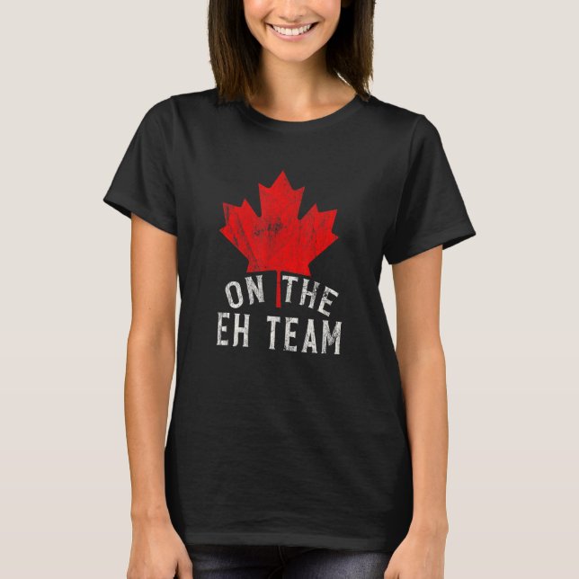 Camiseta En El Equipo De Eh Día De Canadá Bandera Canadiens (Anverso)