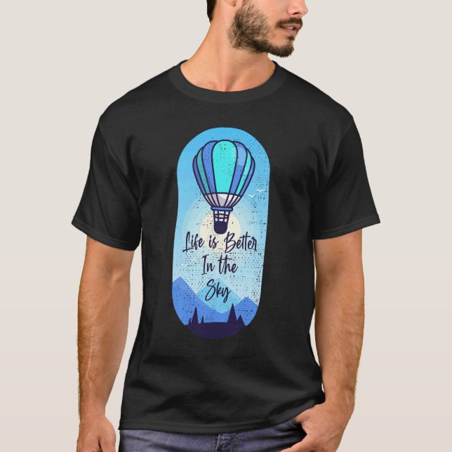 Camiseta En el globo piloto de globos aerostáticos (Anverso)