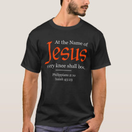 Camiseta En el nombre de Jesús cada rodilla se doblegará -