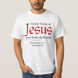 Camiseta En el nombre de Jesús cada rodilla se doblegará -