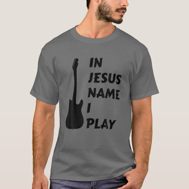 Camiseta En El Nombre De Jesús Que Juego. Religiosa cristia (Anverso)
