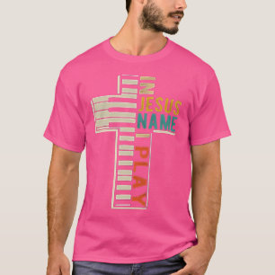 Camiseta En el Nombre de Jesús Toco el Piano Música Cristia