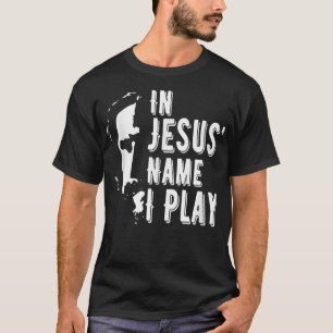 Camiseta En el Nombre de Jesús Yo Juego Atleta Cristiano y 