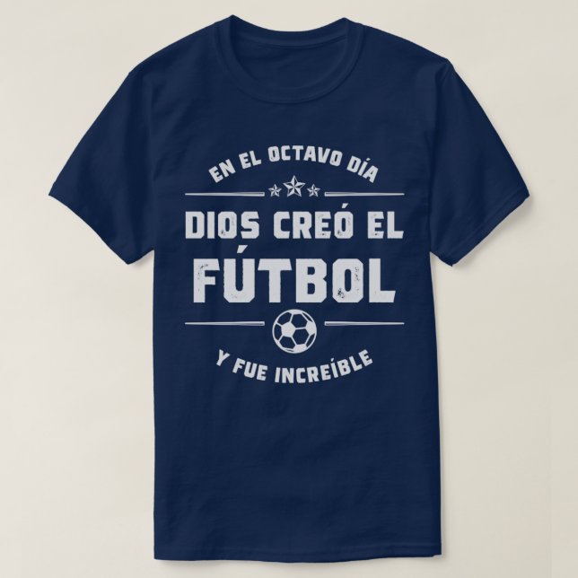 Camiseta En el octavo da Dios cre el Fball (Diseño del anverso)