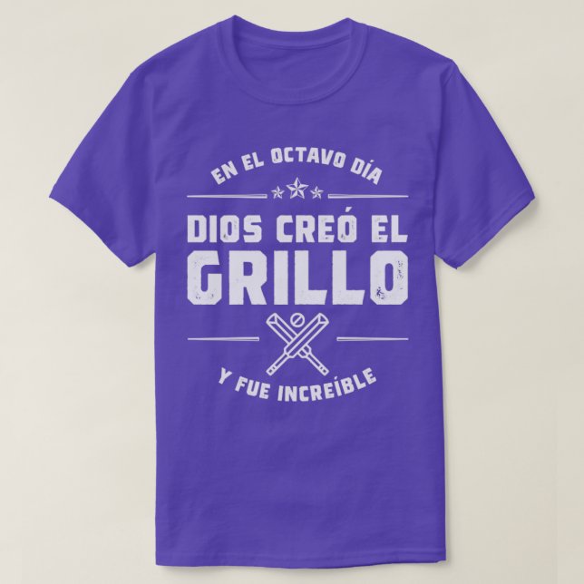 Camiseta En el octavo da Dios cre el Grillo (Diseño del anverso)