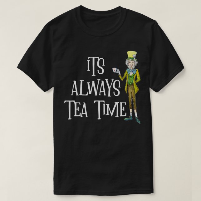 Camiseta En El País De Las Maravillas Es El Tiempo Del Té 1 (Diseño del anverso)