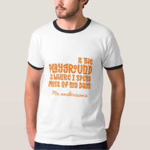 Camiseta En el patio de juegos tipografía regalo moderno de