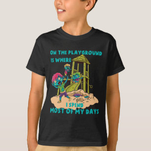 Camiseta En el patio de recreo, disfraz zombi de Halloween