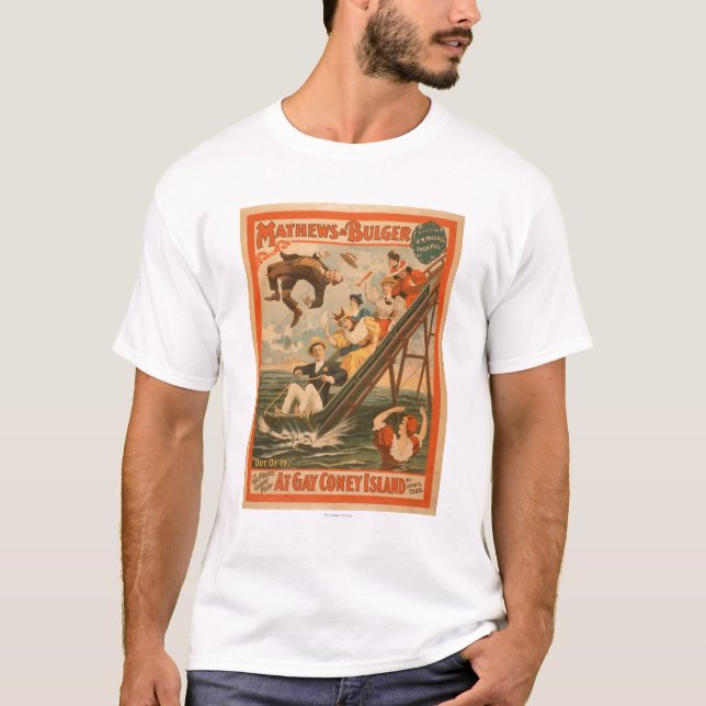 Camiseta "En el poster #2 de la comedia musical de Coney (Anverso)