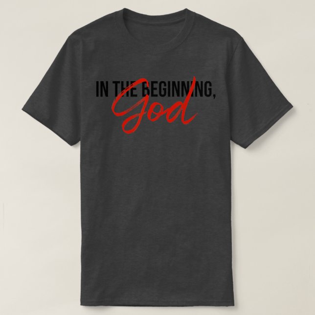 Camiseta En el principio de Dios (Diseño del anverso)