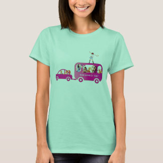 Camiseta En el tee de los autos de carreras