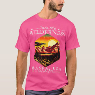 Camiseta En el Wilderness Alaska USA diseño vintage TShi