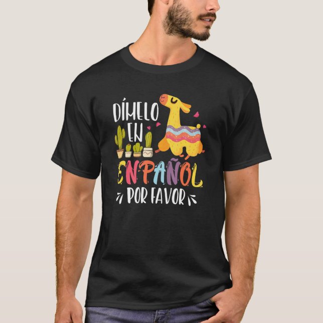 Camiseta En Espanol Por Favor Bilingual Spanish Teacher (Anverso)