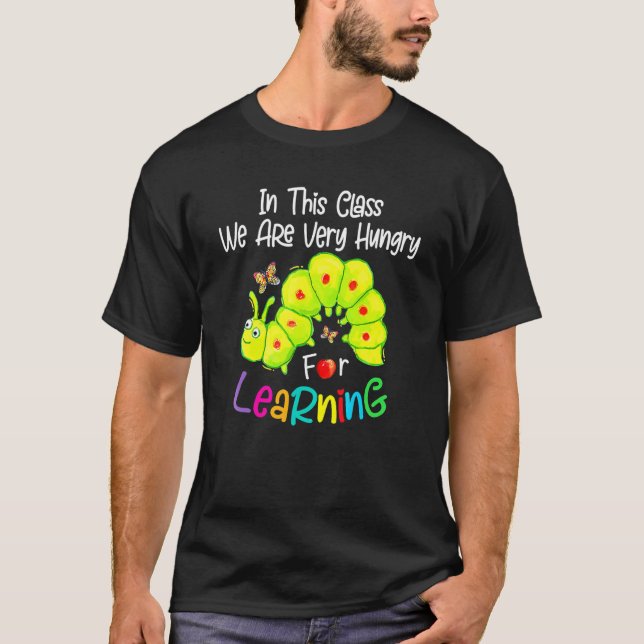 Camiseta En Esta Clase Tenemos Mucha Hambre De Aprender Cat (Anverso)