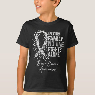 Camiseta En esta familia lucha sola contra el cáncer cerebr