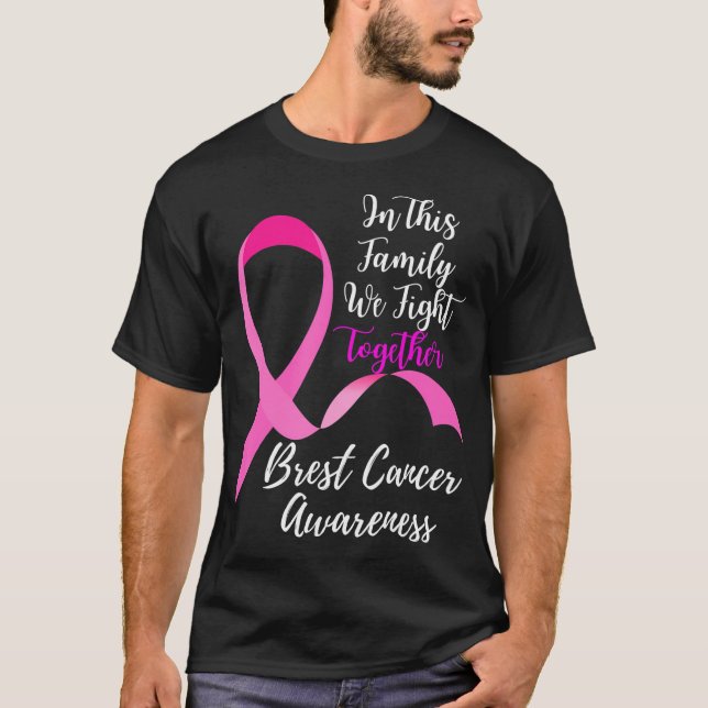 Camiseta En esta familia luchamos juntos contra el cáncer d (Anverso)