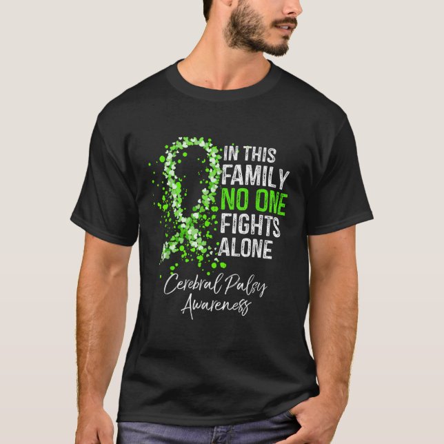 Camiseta En Esta Familia Luchan Sola Parálisis Cerebral De  (Anverso)
