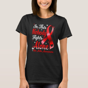 Camiseta En Esta Familia Nadie Lucha Sola Contra El Sida Po