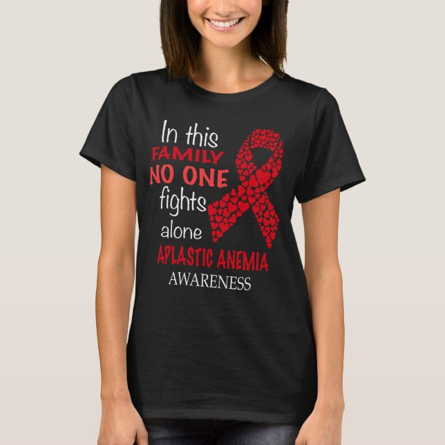 Camiseta en esta familia nadie lucha sola contra la anemia  (Anverso)