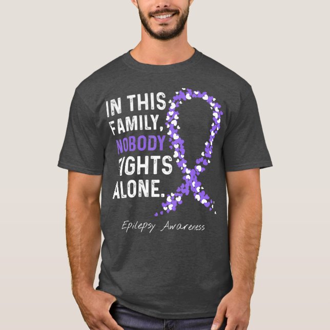 Camiseta En Esta Familia Nadie Lucha Sola Epilepsia (Anverso)