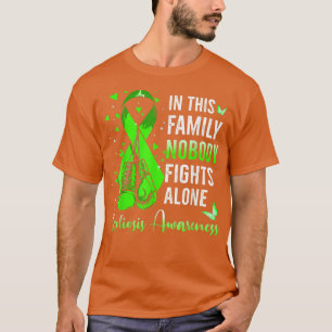 Camiseta En Esta Familia Nadie Lucha Sola Escoliosis Verde
