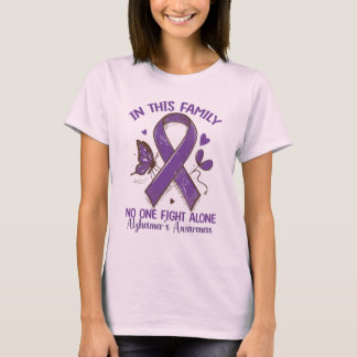 Camiseta En Esta Familia Nadie Lucha Solo Alzheimer
