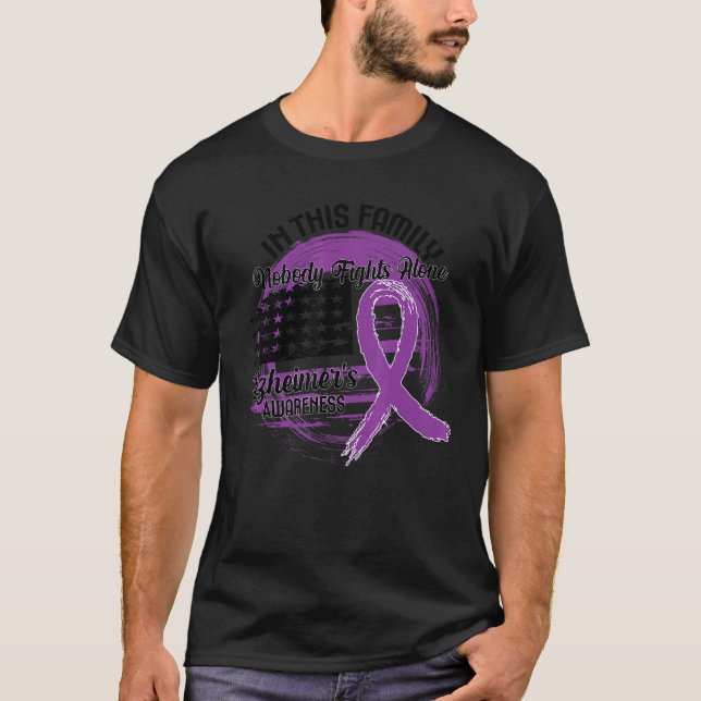 Camiseta En esta familia nadie lucha solo Alzheimeru2019s (Anverso)