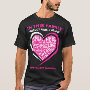 Camiseta En Esta Familia Nadie Lucha Solo Contra El Cáncer
