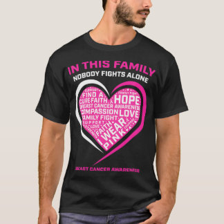 Camiseta En Esta Familia Nadie Lucha Solo Contra El Cáncer 