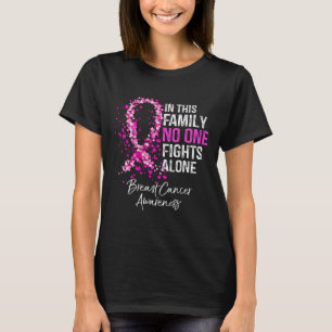 Camiseta En Esta Familia Nadie Lucha Solo Contra El Cáncer 