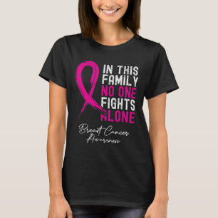 Camiseta En Esta Familia Nadie Lucha Solo Contra El Cáncer 