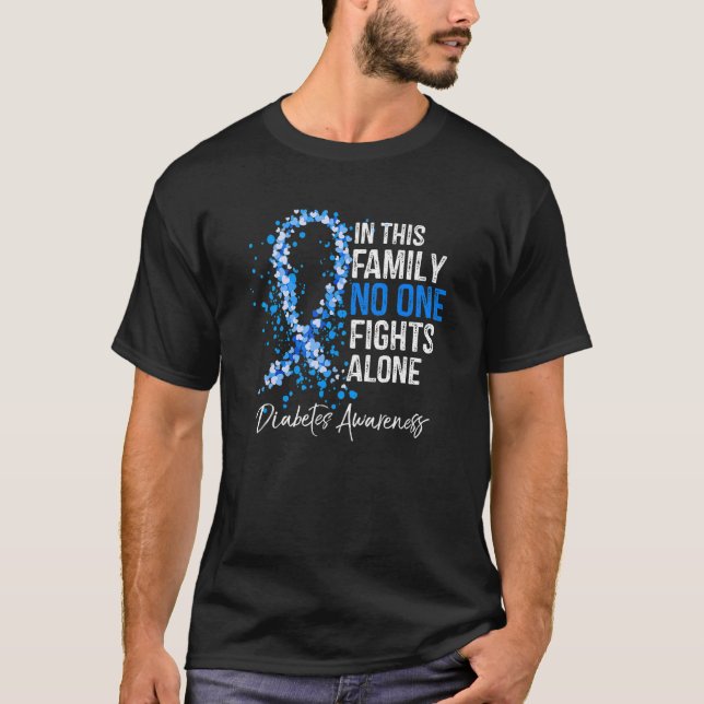 Camiseta En esta familia nadie lucha solo contra la diabete (Anverso)