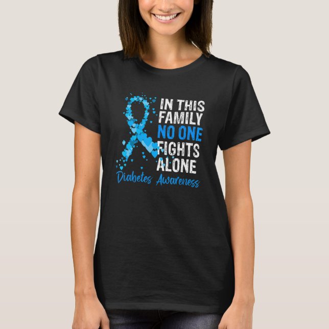 Camiseta En esta familia nadie lucha solo contra la diabete (Anverso)