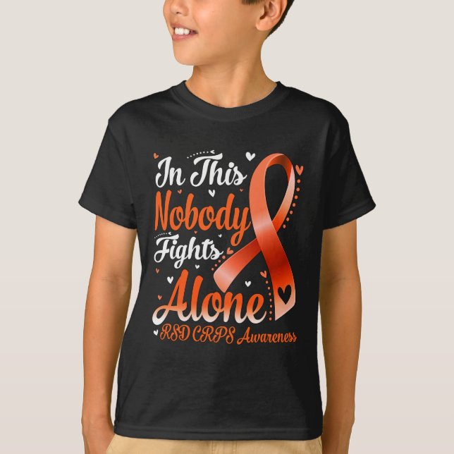 Camiseta En esta familia nadie lucha solo contra RSD CRPS R (Anverso)