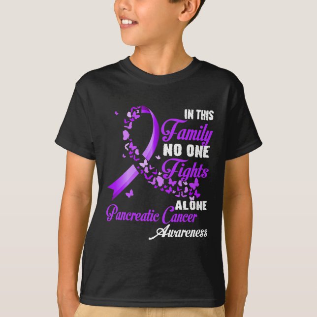 Camiseta En Esta Familia Nadie Lucha Solo - Pancreatic Can (Anverso)